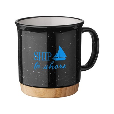 15 oz. Campfire Mug With Bamboo Base