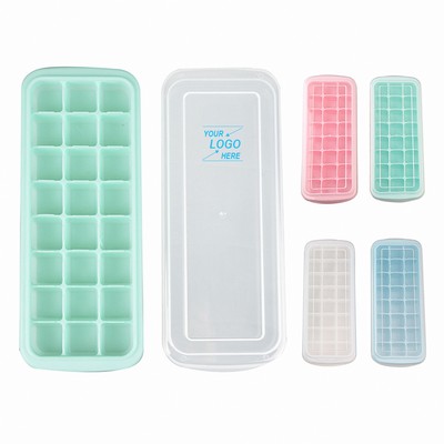 24 Compartment Ice Cube Tray and Candy Mold with Lid