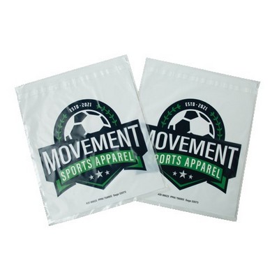 Clear Peel & Seal White Underlay 1-Sided Plastic Bag (14.25" x 13.5")