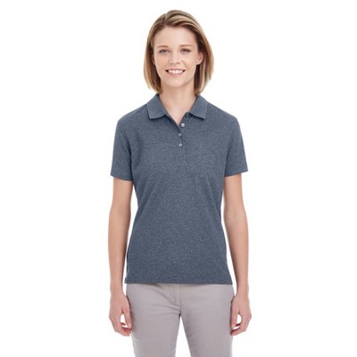 UltraClub Ladies' Heathered Piqué Polo