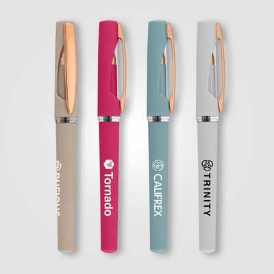Portofino Softy Rose Gold Gel Pen - Silkscreen