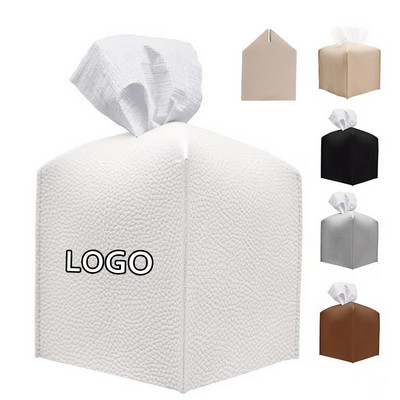 Pu Leather Square Tissue Box Cover