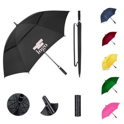 Automatic Double Layered Golf Large Handle Umbrella