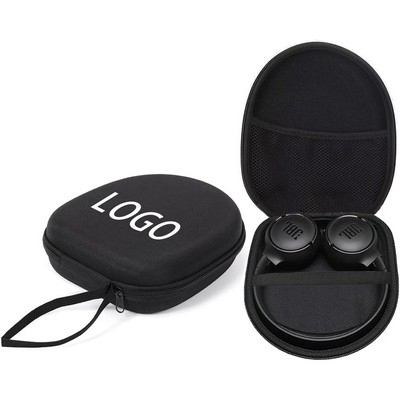 Black Color Hard Shell Large Carrying Headphones