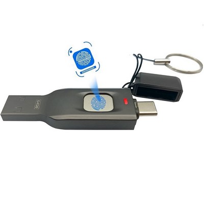 2 in 1 Fingerprint U Disk For Phone PC Laptop -- 64G