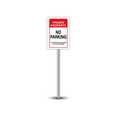 Reflective No Parking Signs (1' x 1ft) SQFT