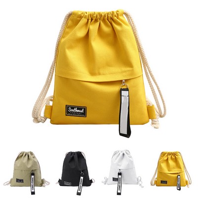 Canvas Storage Drawstring Backpack