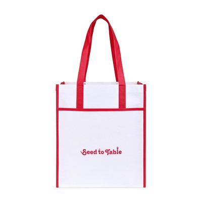 Harlow Laminated Recycled Shopper - Red