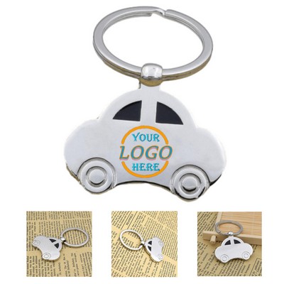 Metal Mini Car Charm Keychain