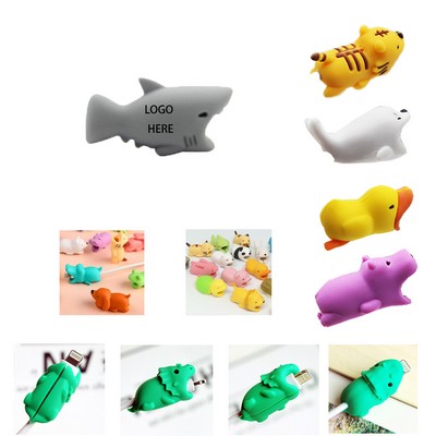 Cartoon Silicone Data Cable Protective Cover