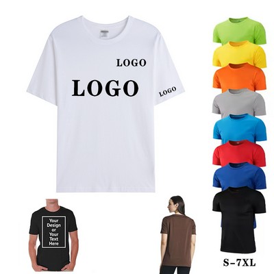 Unisex Custom 100% Cotton Front & Back Printed Advertising Personalized T-Shirts