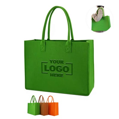 Reusable Large Felt Tote Shopping Bag.