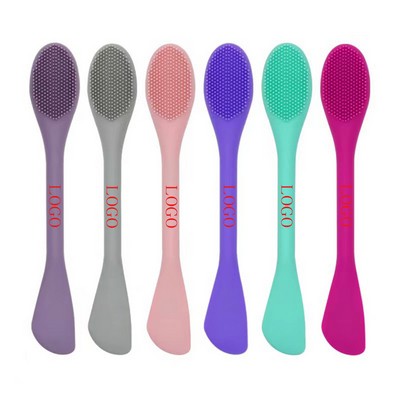 Double head silicone mask brush