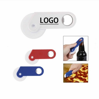 Plastic Pizza Cutter with Bottle Opener