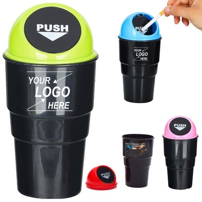 Premium Mini Car Trash Can with Secure Lid.