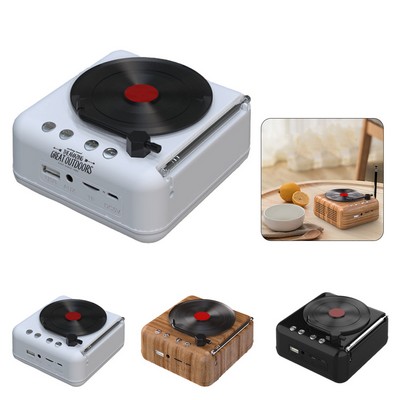 Old Fashioned Record Player Style Bluetooth Speaker
