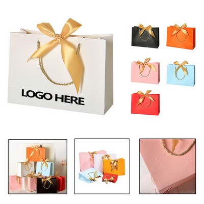 Holiday Gift Tote with Ribbon Handle