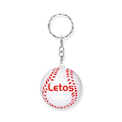 1 1/2" Baseball Stress Reliever Key Chain
