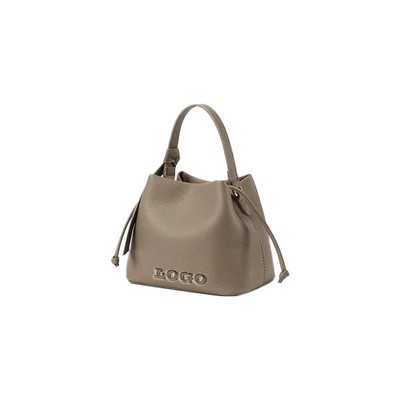 Fashionable Drawstring Hand-Held Tote Bucket Bag