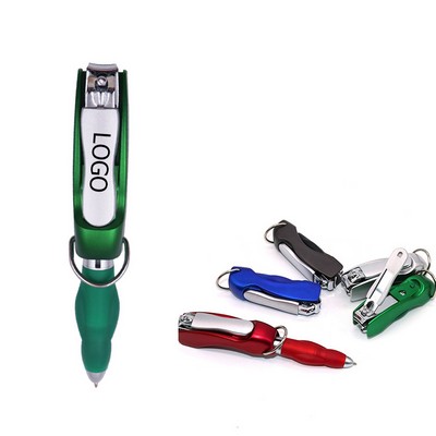 2" 1 Custom Stainless Steel Nail Clipper Ballpoint Pen