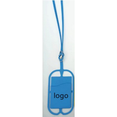Silicone Phone Lanyards W/ Cards Holder
