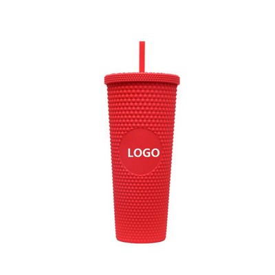 24Oz Acrylic Straw Water Cup Tumbler