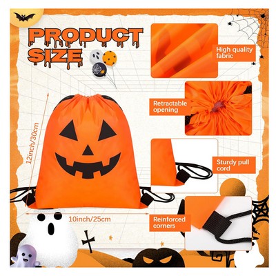 Drawstring Backpack Bags Goody Gift Bags for Halloween Party.