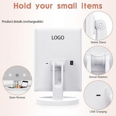 Custom High Definition Trifold Makeup Mirror w/56 LED Lights & 3 Color Lighting Modes