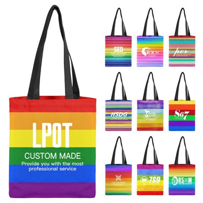 12Oz. Cotton Canvas Tote Bag With Heat Transfer