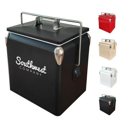 Light Retro Ice Chest Cooler with Bottle Opener