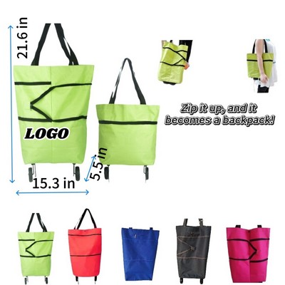 Retractable Tote Cart For Supermarket Shopping