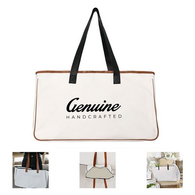 Cream Canvas Tote Bag