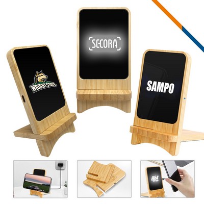 Lionel Light up Bamboo Wireless Quicker Charger Stand