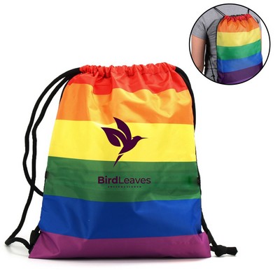 Rainbow Oxford Drawstring Backpack