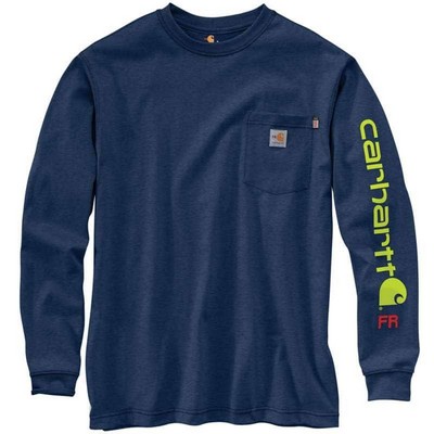 6 Oz. Carhartt® Flame Resistant Force Loose Fit Lightweight Long-Sleeve Logo Graphic T-Shirt