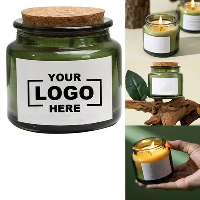 Clear Candle & Natural Wooden Cork