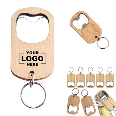 Elegant Wooden Bottle Opener Keychain