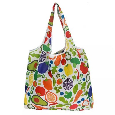 Full Color Foldable Polyester Tote Bag