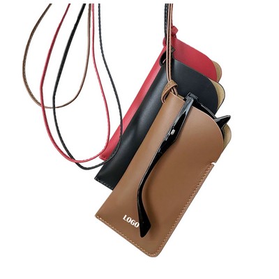 Neck hanging Portable Sunglass pouch