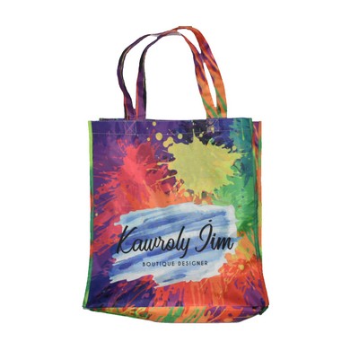 Full-Color Grocery Tote Bag – 6oz Polyester Twill (W13" x H15" x D4")