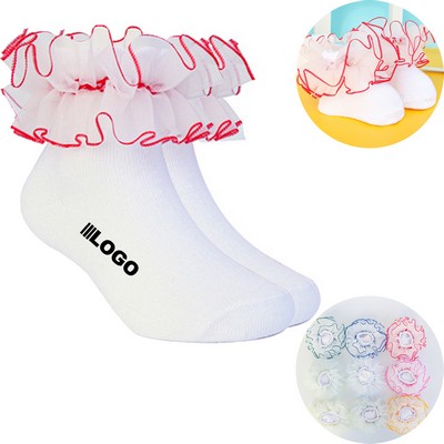Girls Ruffle Lace Socks