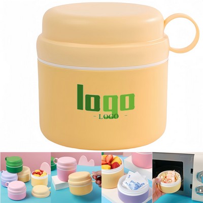 Round Double Layer Lunch Box