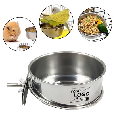 Medium Stainless Steel Parrot Food Bowl