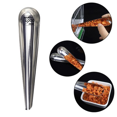 Stainless Steel Bird Feeding Spoon - Dual Use Food Dispenser