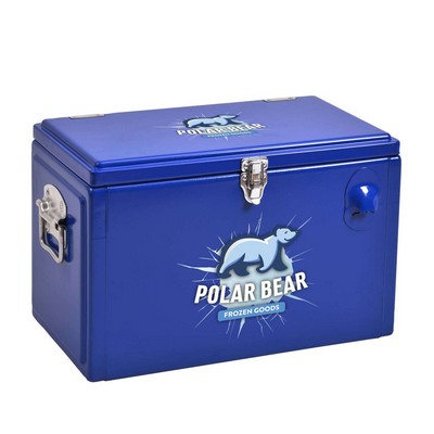 Metal Tool Box Cooler, Front & Top Imprint