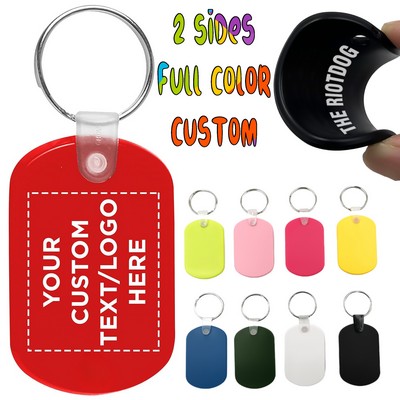 Full Color Custom Oval Shape Soft Rubber Key Holder