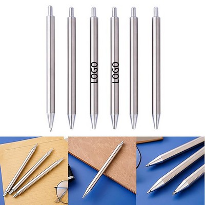 Retractable Stainless Steel Ballpoint Pen