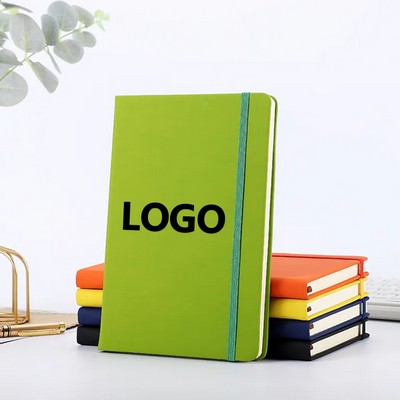 Custom Hardcover PU Leather Notebook Journals Diary Writing Office School Hard Cover A5 Notebooks