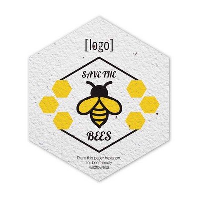 Seed Paper Coaster 3.35x3.9" hexagon