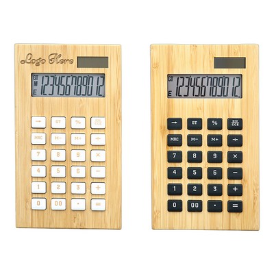 Eco-Friendly Bamboo Solar Calculator MOQ 20